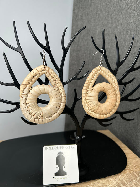 Raffia earrings