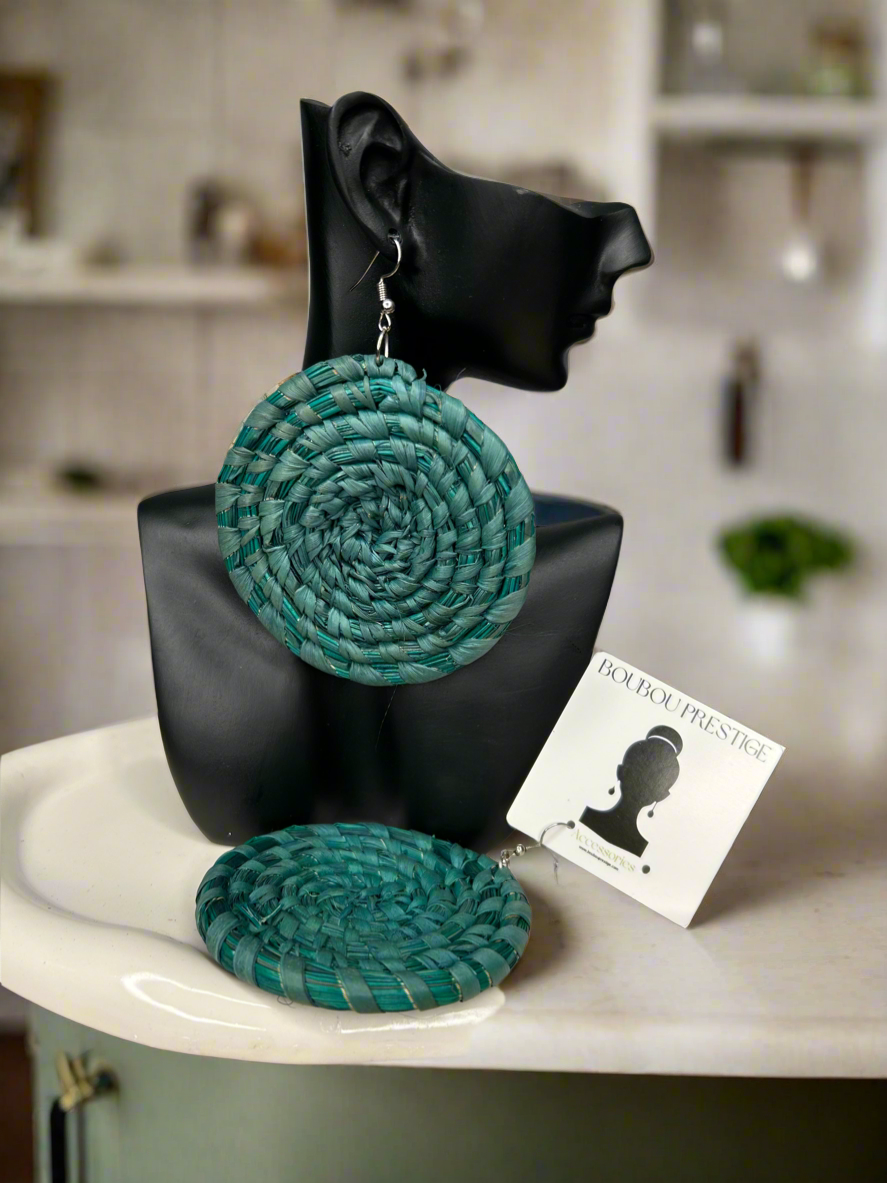 Raffia earrings