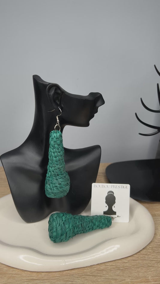 Raffia earrings